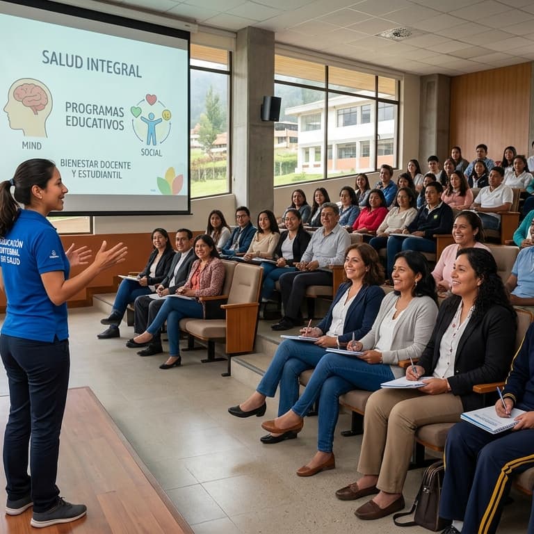 Programa Salud Integral de EduSaludCC en acción en una institución ecuatoriana